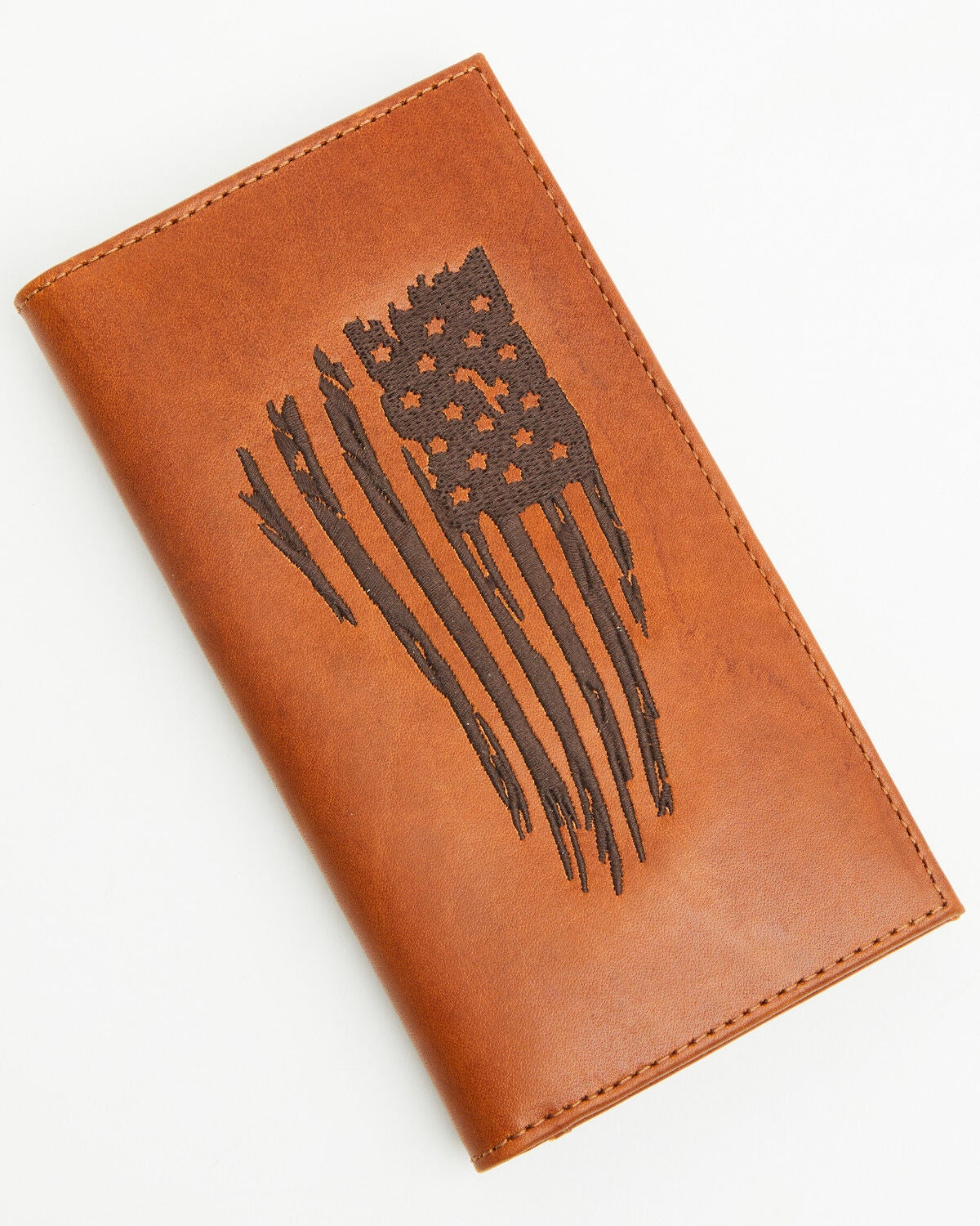 Cody James Men's Conway American Flag Rodeo Wallet, Brown, hi-res