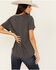 Image #4 - Blended Women's Road Trip Rhinestone Bolt Short Sleeve Graphic Tee, Black, hi-res
