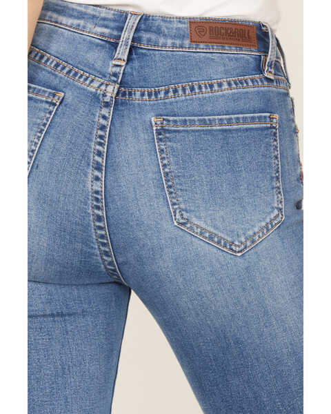 Image #4 - Rock & Roll Denim Women's Medium Wash High Rise Americana Star Flare Jeans, Medium Wash, hi-res