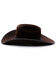 Serratelli Men's Suede 8X Fur Felt Western Hat , Black Cherry, hi-res