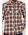 Image #3 - Cody James Men's FR Plaid Print Long Sleeve Snap Work Shirt, Burgundy, hi-res