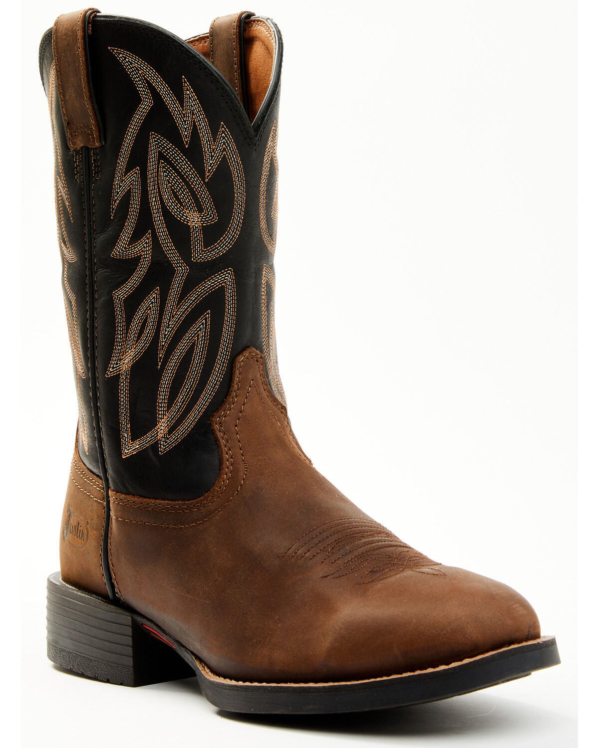Justin Men's Stampede Rendon Western Boots - Round Toe, Brown, hi-res