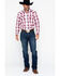 Image #6 - Cody James Men's Brooks Plaid Long Sleeve Western Shirt , White, hi-res