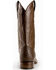 Image #9 - Ferrini Men's Cognac Full Quill Ostrich Western Boots - Broad Square Toe, Chocolate, hi-res