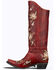 Image #3 - Lane Women's Flora Fringe Western Boots - Snip Toe, Ruby, hi-res