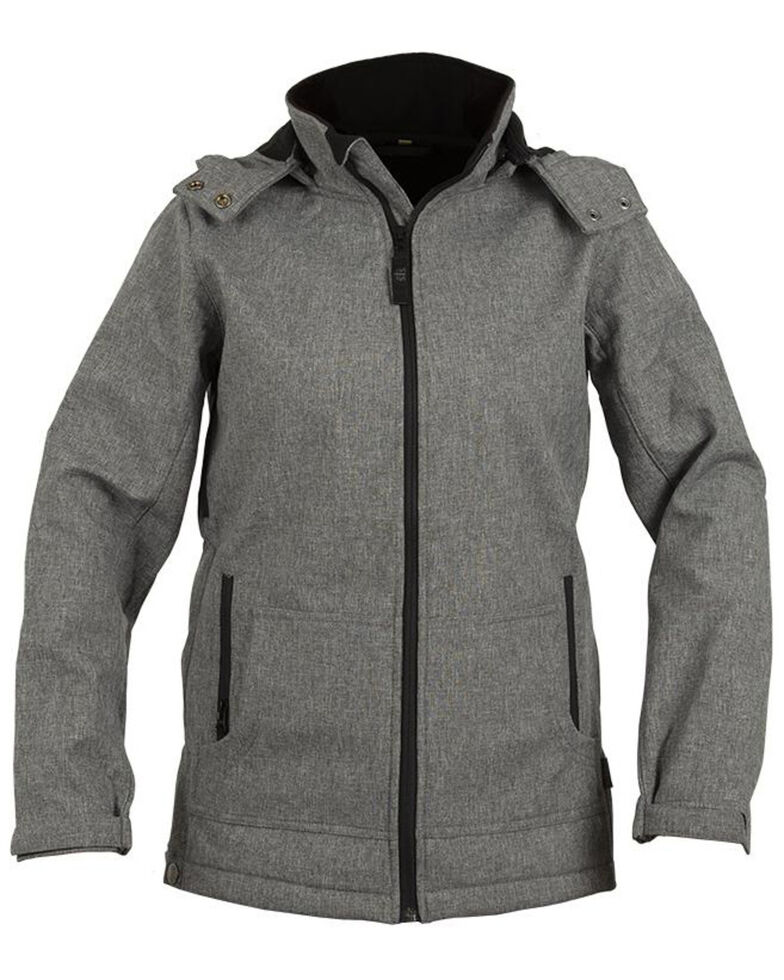 STS Ranchwear Women's Grey Barrier Softshell Hooded Jacket - Plus, Light Grey, hi-res