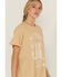 Image #2 - Wrangler Women's Go West Short Sleeve Girlfriend Graphic Tee, Mustard, hi-res