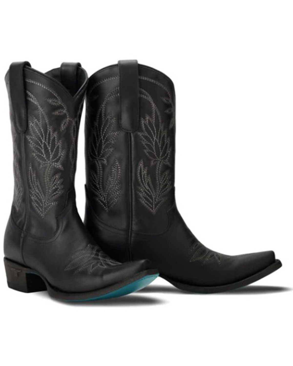 Image #1 - Lane Women's Sandaga Midi Western Boots - Snip Toe, Jet Black, hi-res