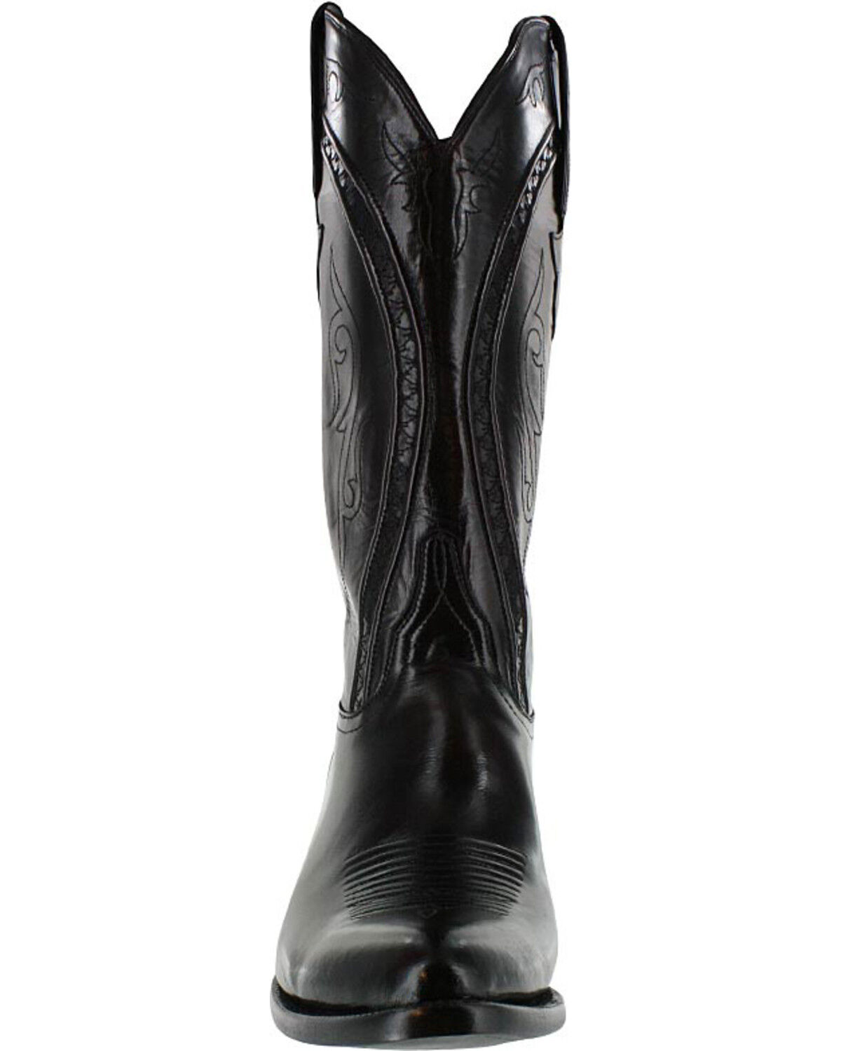 Image #4 - Lucchese Men's Western Boots - Round Toe, Black Cherry, hi-res