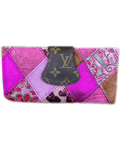 Keep It Gypsy Women's Small Patchwork Wallet , Pink, hi-res