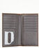 Cody James Men's Brown Don't Tread on Me Rodeo Leather Wallet, Dark Brown, hi-res