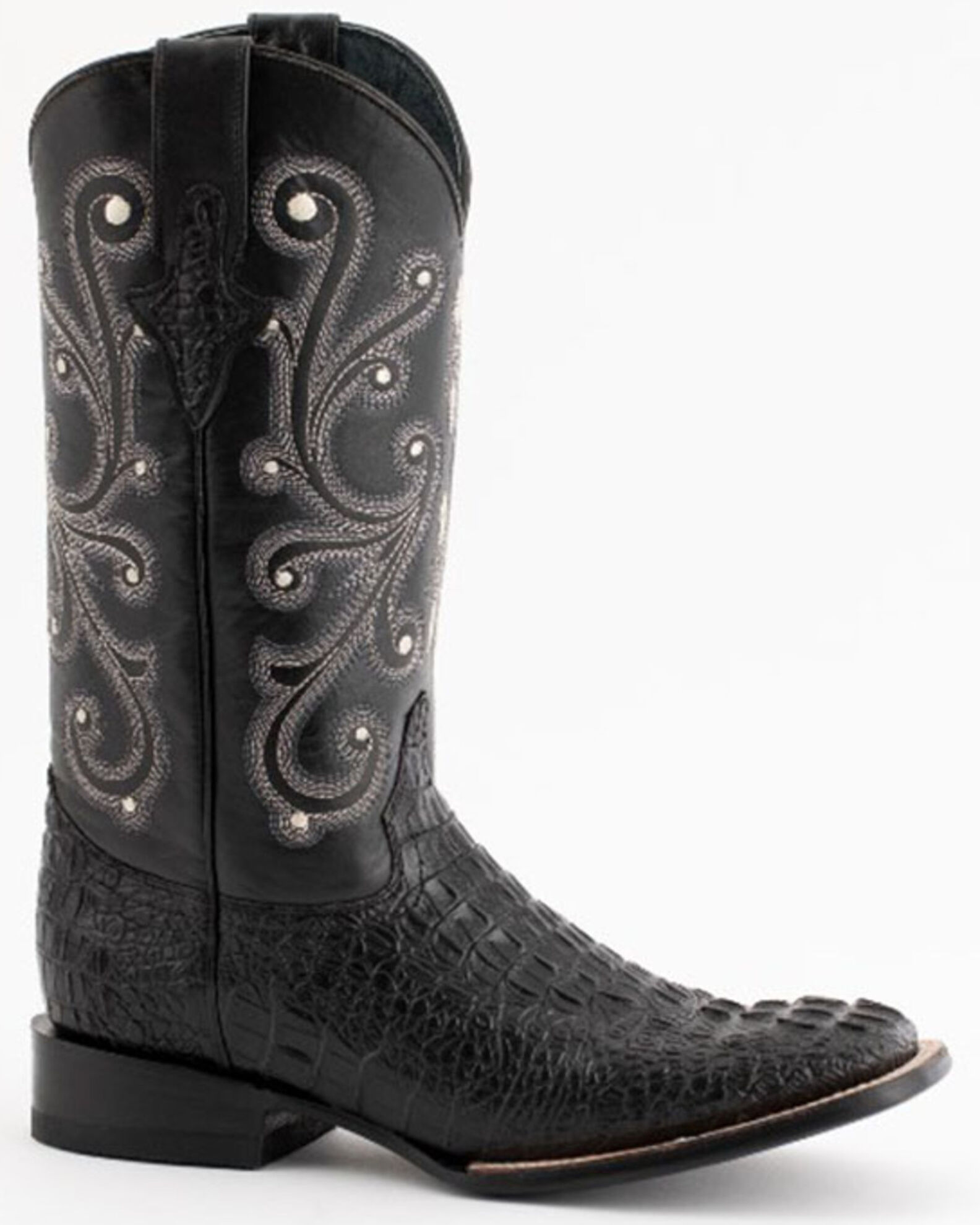 Ferrini Men s Caiman Croc Print Western Boots Broad Square Toe