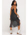 Image #2 - Band of the Free Women's Black Dot Slip Midi Dress, Black, hi-res