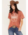 Image #1 - Changes Women's Mineral Wash For The Brand Yellowstone Short Sleeve Graphic Tee, Rust Copper, hi-res