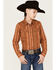 Image #1 - Cody James Boys' Southwestern Stripe Print Long Sleeve Snap Western Shirt, Brown, hi-res