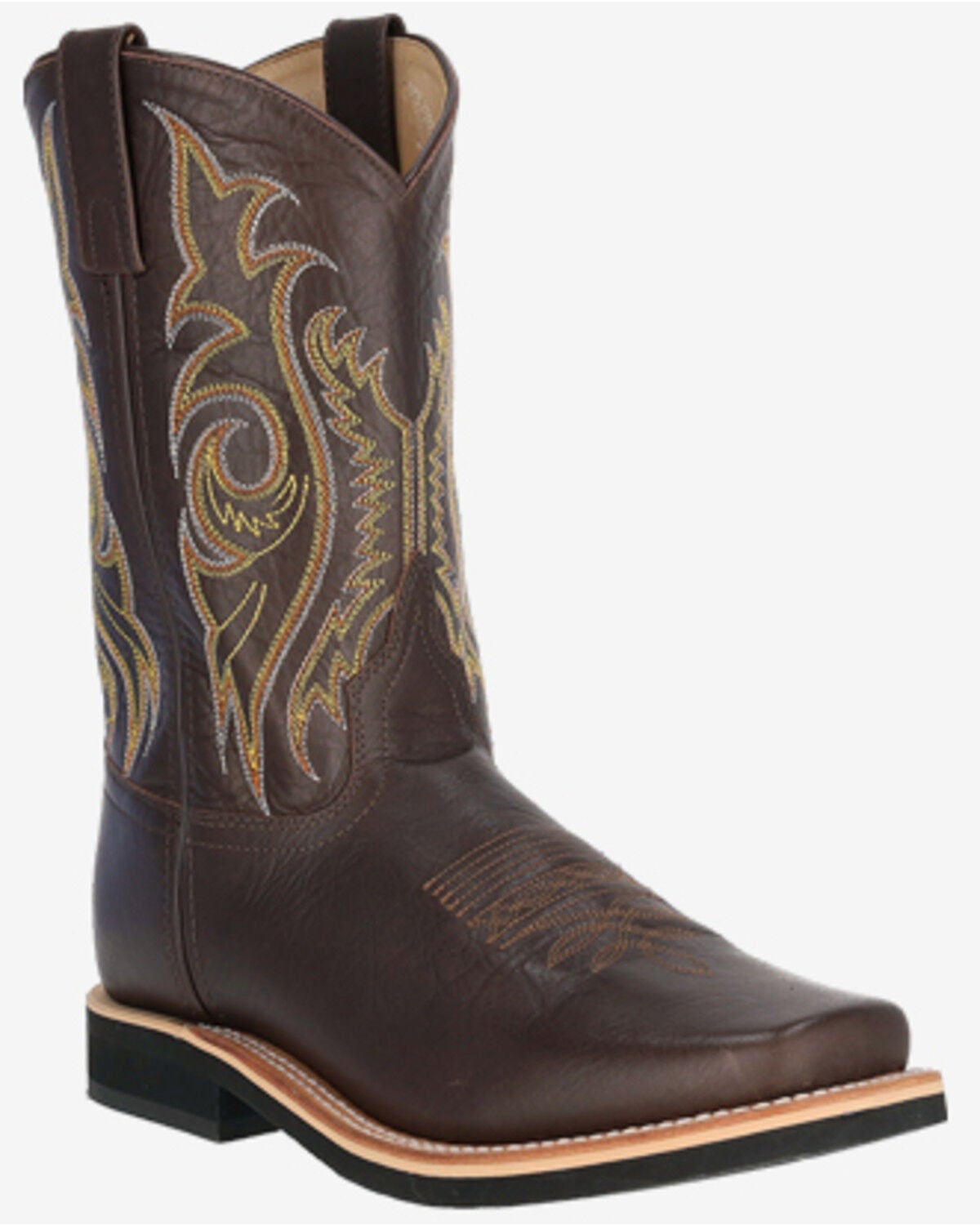 Image #1 - Smoky Mountain Men's Hidalgo Performance Western Boots - Broad Square Toe, Chocolate, hi-res