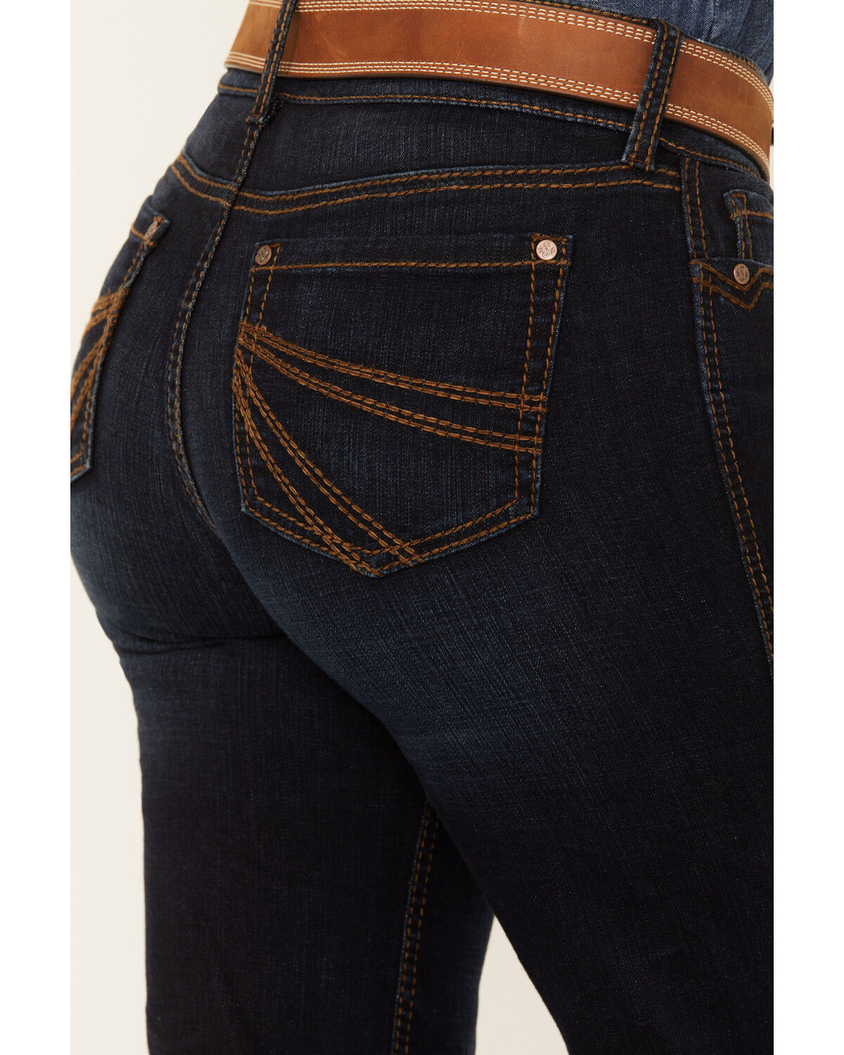 Image #4 - Shyanne Women's Pocatello Dakota Dark Wash Mid Rise Trouser Riding Jeans, Dark Wash, hi-res