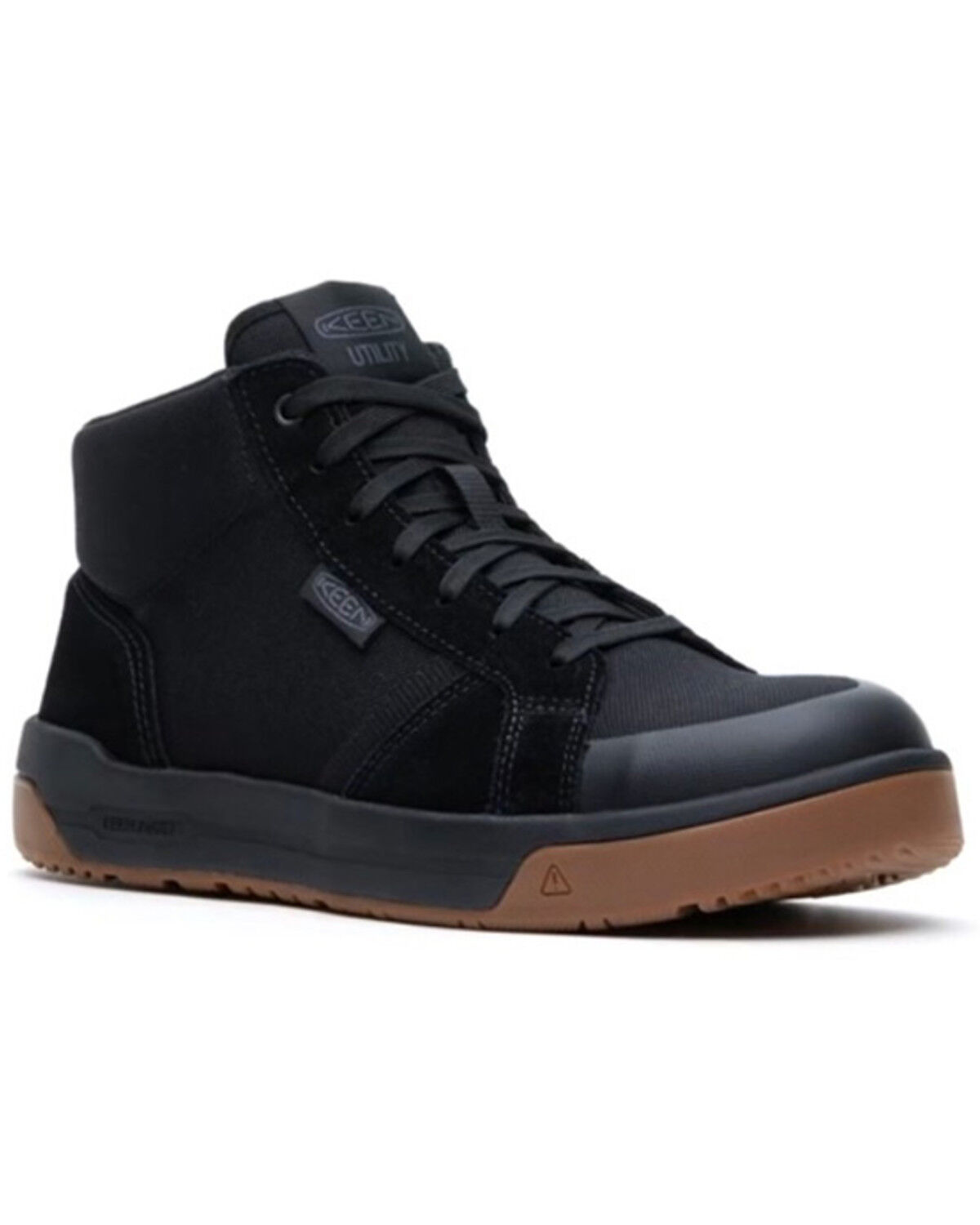 Image #1 - Keen Men's Kenton Mid Work Shoes - Carbon Toe, Black, hi-res