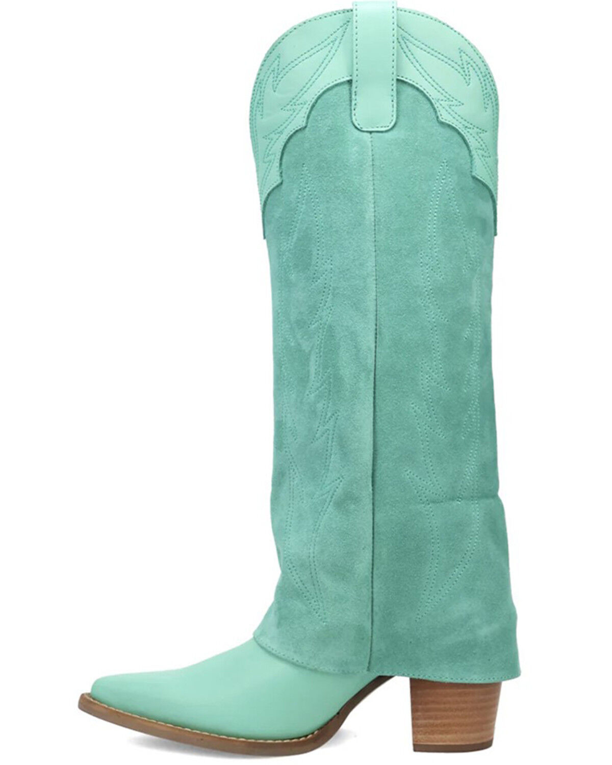 Image #3 - Dingo Women's Wild Horses Tall Western Boots - Snip Toe, Green, hi-res