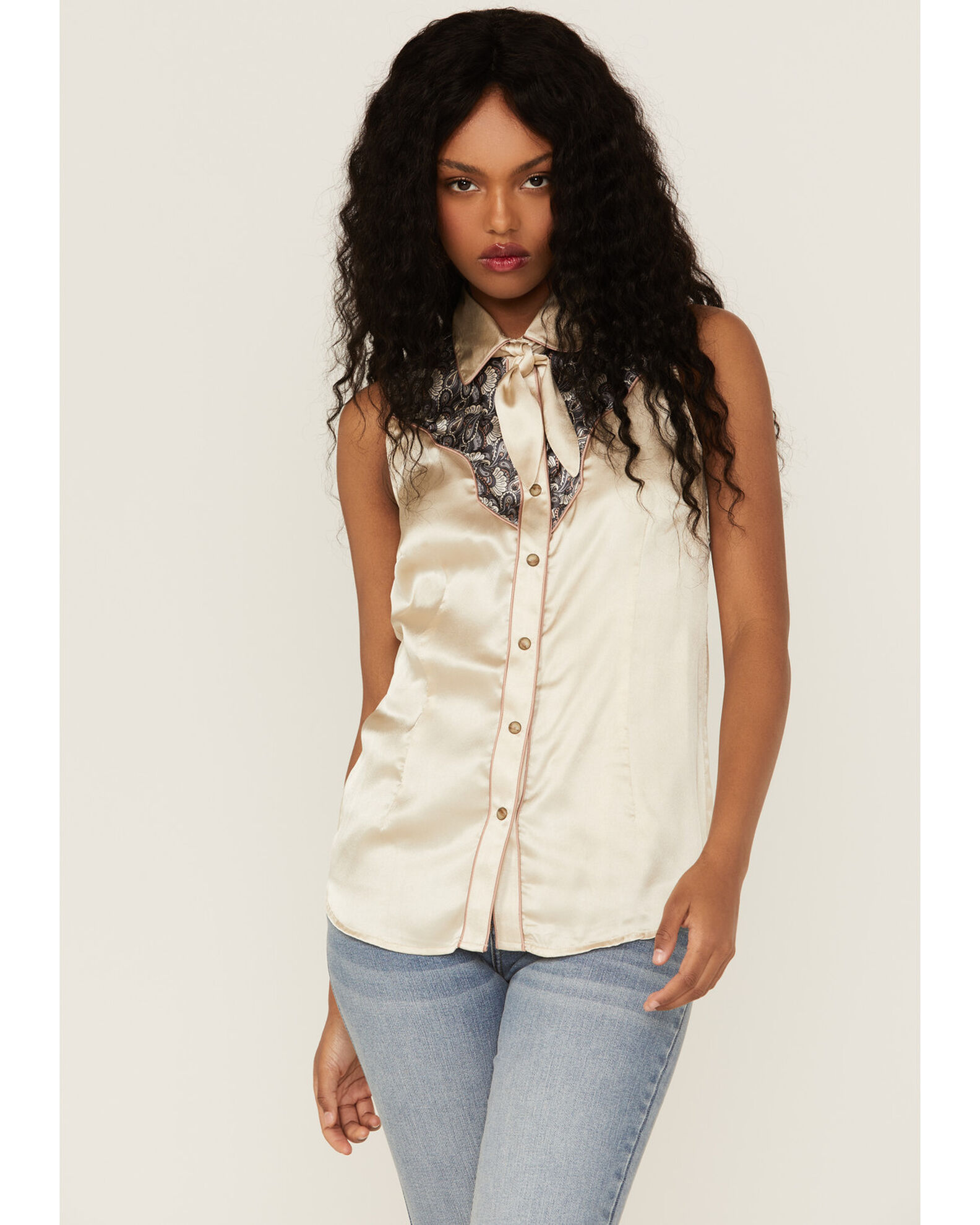 Women's paisley discount western shirts
