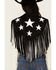 Image #4 - Saints & Hearts Women's Faux Suede Star Cape , Black, hi-res