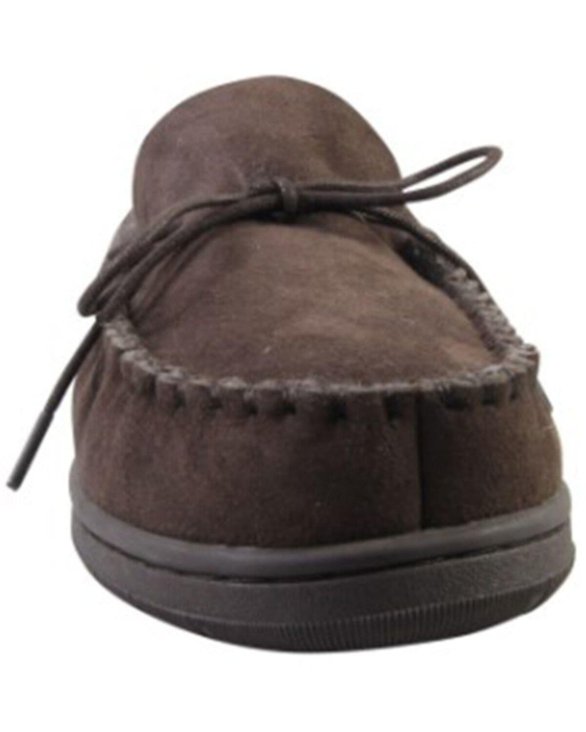 Image #3 - Superlamb Men's Deluxe Slippers - Moc Toe, Dark Brown, hi-res