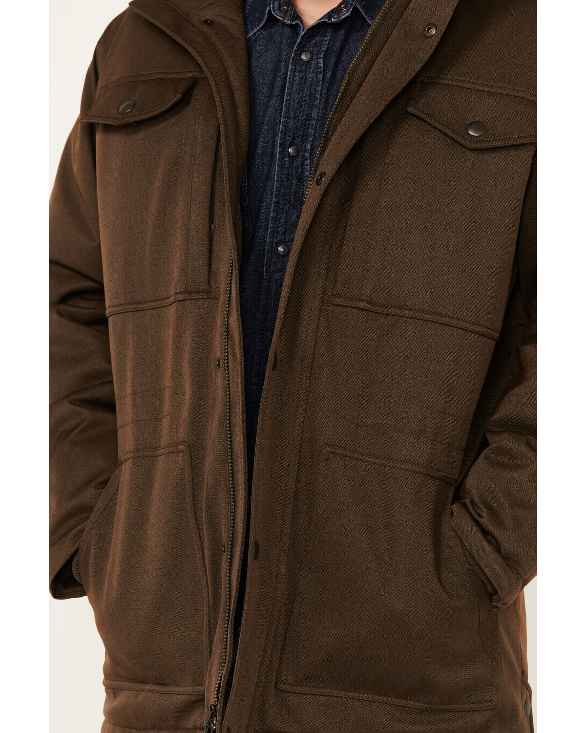 Image #3 - Ariat Men's Abilene Heavyweight Hooded Insulated Parka Jacket, Brown, hi-res
