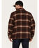 Image #4 - Powder River Outfitters Men's Plaid Print Full-Zip Wool Jacket, Burgundy, hi-res