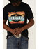 Image #3 - Red Dirt Hat Co. Men's Army Sunset Logo Patch Graphic T-Shirt , Black, hi-res