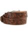Justin Men's Longhorn Buckle Leather Belt - Reg. & Big, Tan, hi-res