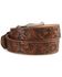 Image #2 - Justin Men's Longhorn Buckle Leather Belt , Tan, hi-res