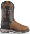 Image #2 - Justin Men's Tanker Western Work Boots - Steel Toe, Timber, hi-res