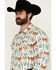 Image #2 - RANK 45® Men's Bucknell Southwestern Print Long Sleeve Pearl Snap Western Shirt , Ivory, hi-res