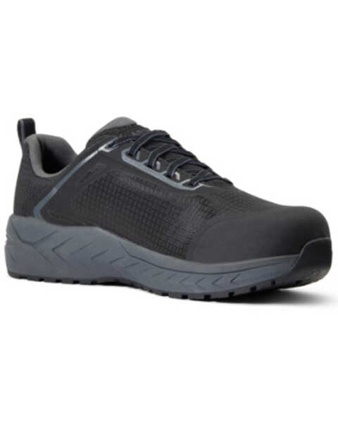 Ariat Men's Outpace Black Work Shoes - Composite Toe, Black, hi-res