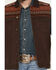 Image #3 - Cody James Men's Iroquois Southwestern Trucker Vest, Brown, hi-res