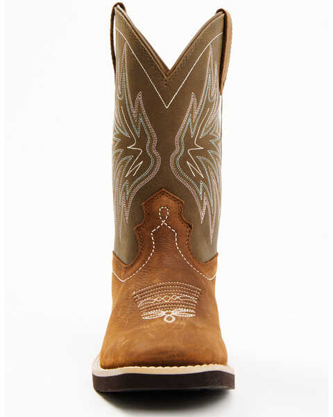 Image #4 - RANK 45® Women's Sage Western Performance Boots - Broad Square Toe, Olive, hi-res