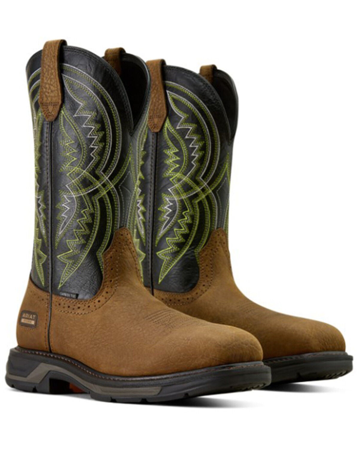 Image #4 - Ariat Men's WorkHog&reg; XT Coil Pull-On Work Boots - Carbon Toe, Brown, hi-res