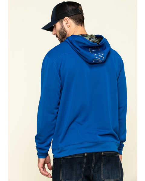 Image #2 - Hawx Men's Tech Logo Hooded Work Sweatshirt , Blue, hi-res
