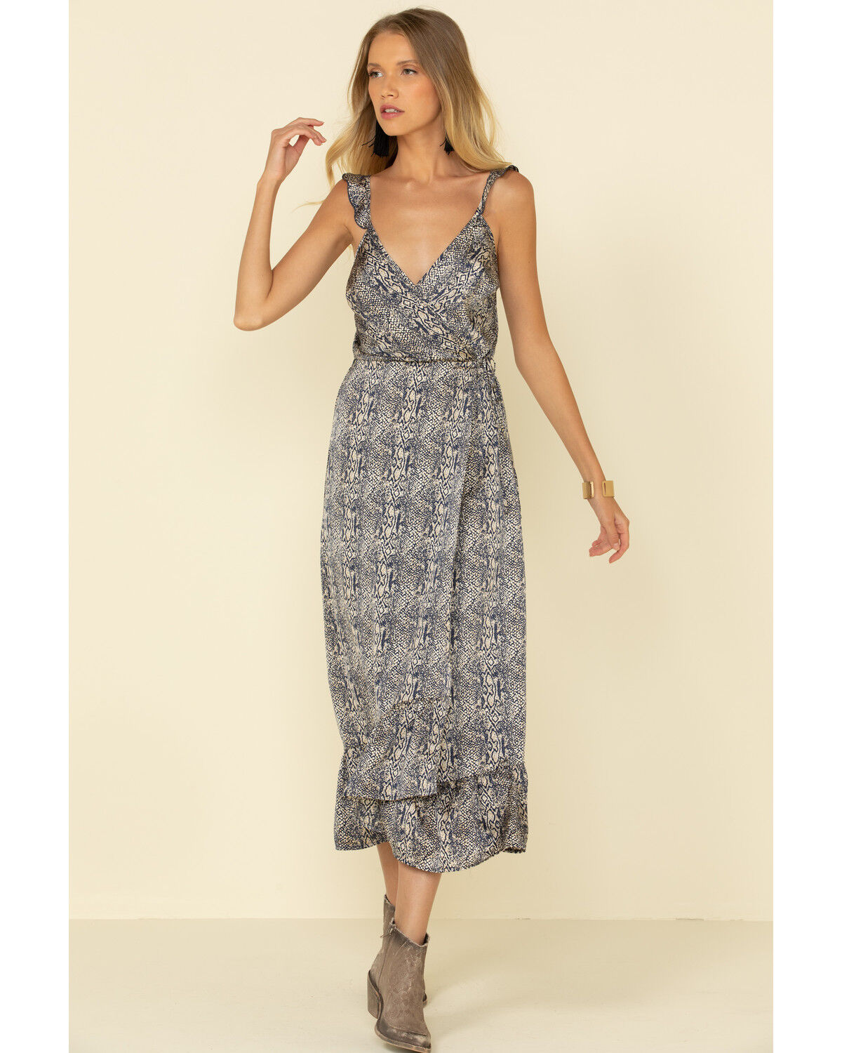 snake print dress maxi