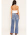 Image #3 - Rodeo Quincy X Boot Barn Women's Buffalo Billie Light Wash High Rise Concho Wide Leg Stretch Denim Jeans, Light Wash, hi-res