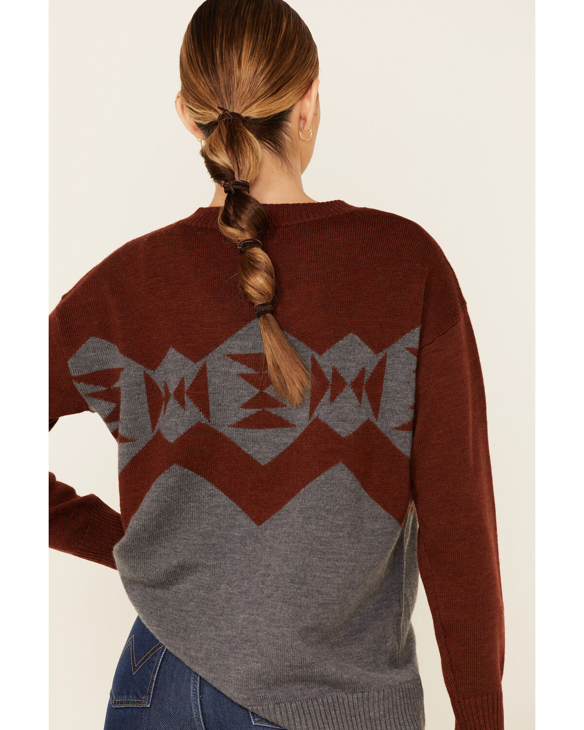 womens red pullover sweater