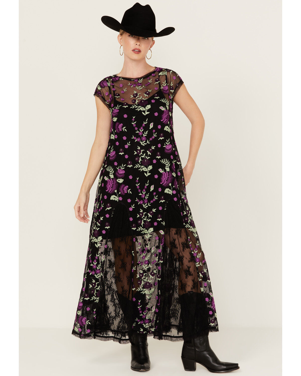 Image #2 - Free People Women's Sky Bright Midi Dress, Purple, hi-res
