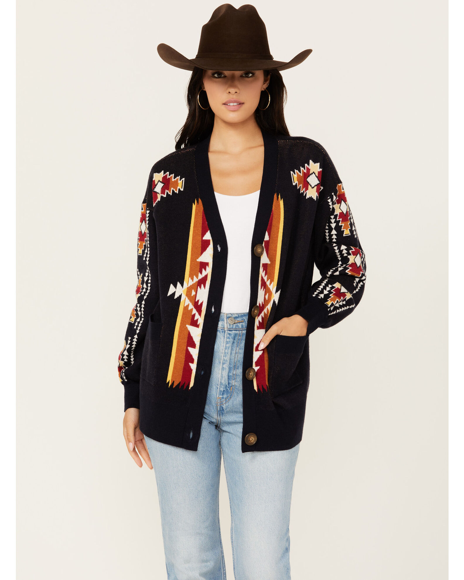 Womens navy shop boyfriend cardigan