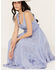 Image #1 - Scully Women's Lace-Up Jacquard Dress, Light Blue, hi-res