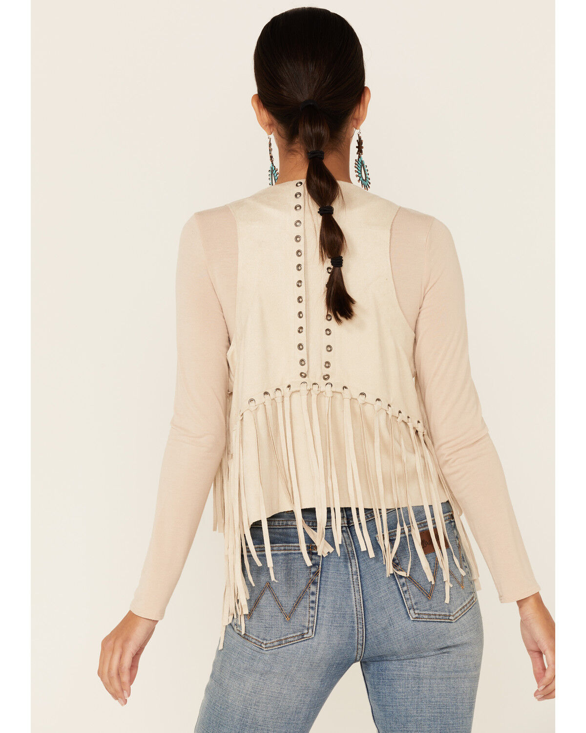 Image #3 - Vocal Women's Faux Suede Fringe Vest, , hi-res
