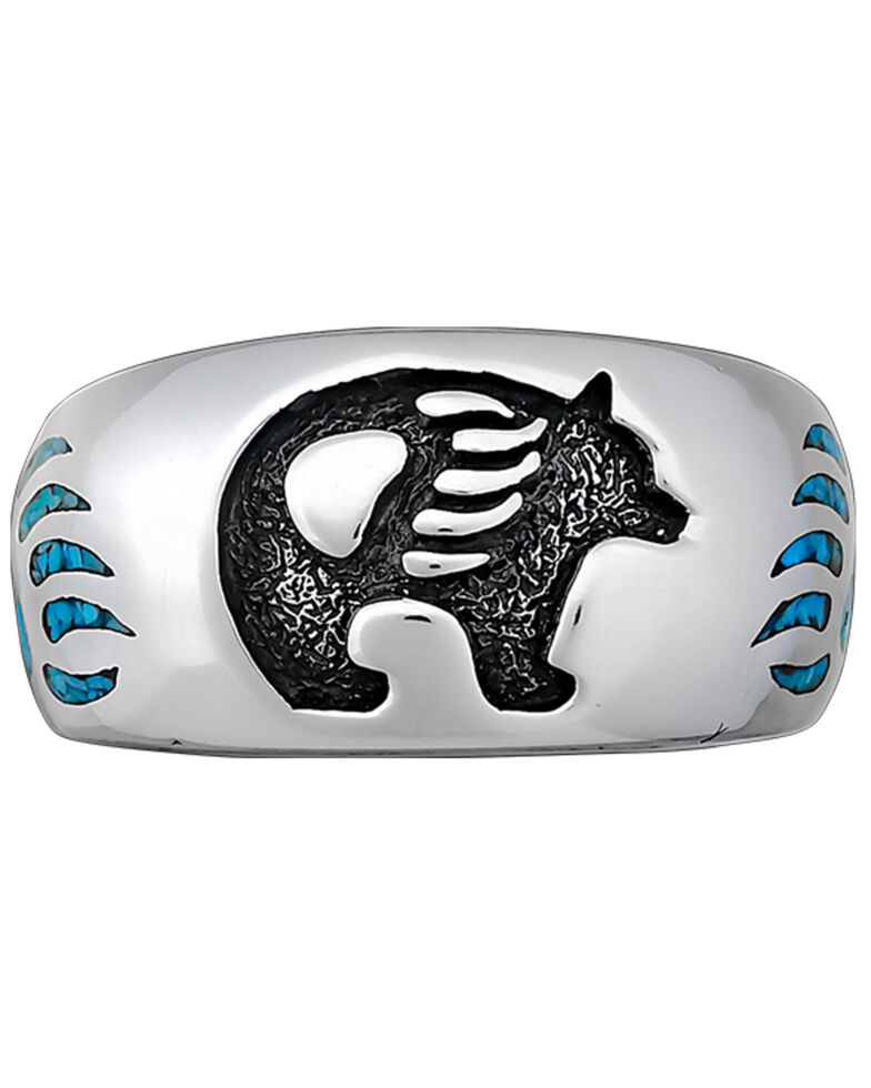 Silver Legends Turquoise Bear Paw Ring, Turquoise, hi-res