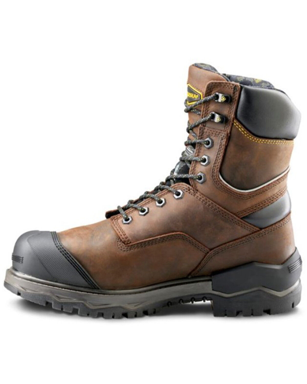 Image #3 - Kodiak Men's Gantry 8" Lace-Up Waterproof Work Boots - Composite Toe, Dark Brown, hi-res