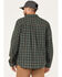 Image #4 - Brothers and Sons Men's Everyday Plaid Print Long Sleeve Button Down Western Flannel Shirt, Dark Green, hi-res