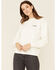 Image #1 - Wrangler Modern Women's Peace Wins Graphic Pullover Sweatshirt, White, hi-res