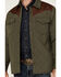 Image #3 - Resistol Men's Quilted Leather Yoke Jacket, Olive, hi-res
